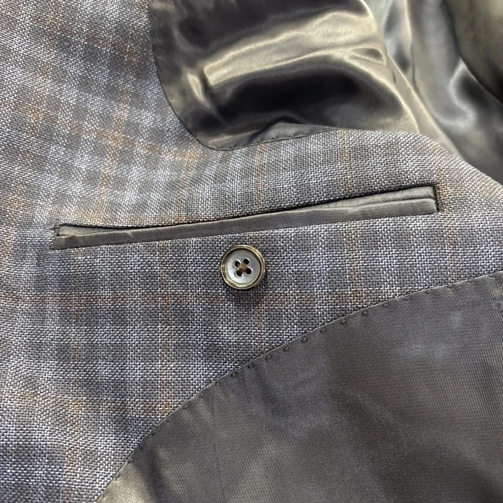 Ralph Lauren Mens Blue Wool 2-Button Single Vent Blazer Jacket 46R